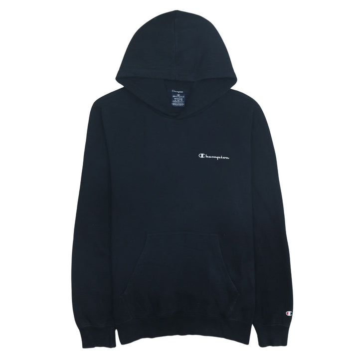 Champion Men's Black Pullover Hoodie Medium Logo Fleece Sweatshirt
