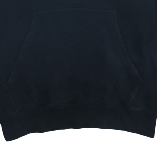 Champion Men's Black Pullover Hoodie Medium Logo Fleece Sweatshirt