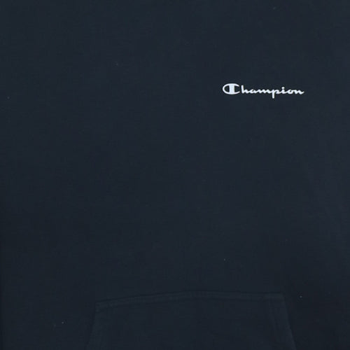 Champion Men's Black Pullover Hoodie Medium Logo Fleece Sweatshirt