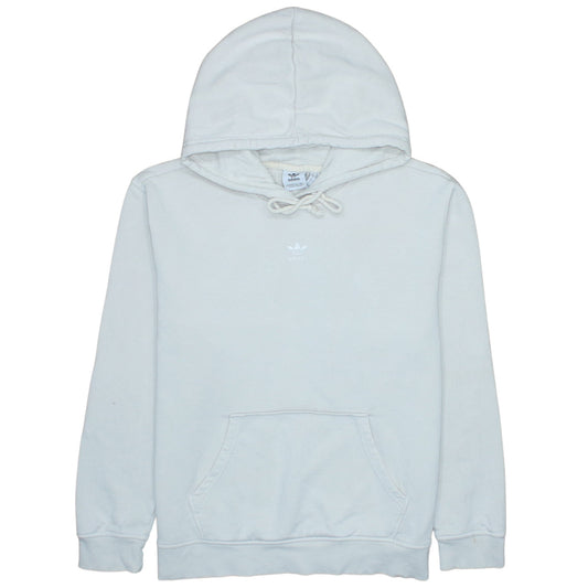 Adidas Women’s White Pullover Hoodie Size 14 Fleece Cotton Blend