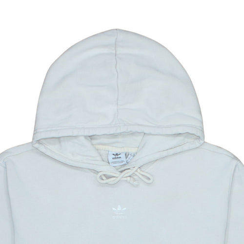 Adidas Women’s White Pullover Hoodie Size 14 Fleece Cotton Blend
