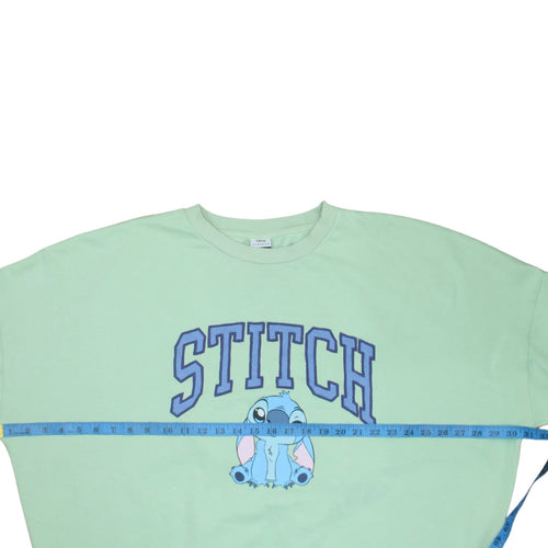 Disney Classics at George Women’s Mint Green Stitch Sweatshirt 2XL 24-26
