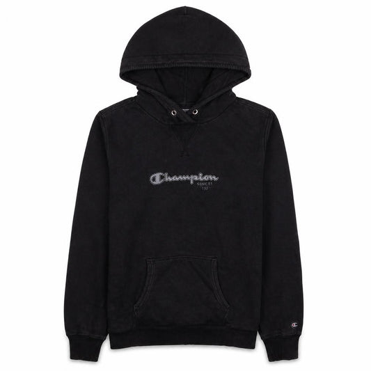 Front view of Champion Women’s Black Pullover Hoodie L Heritage Classics