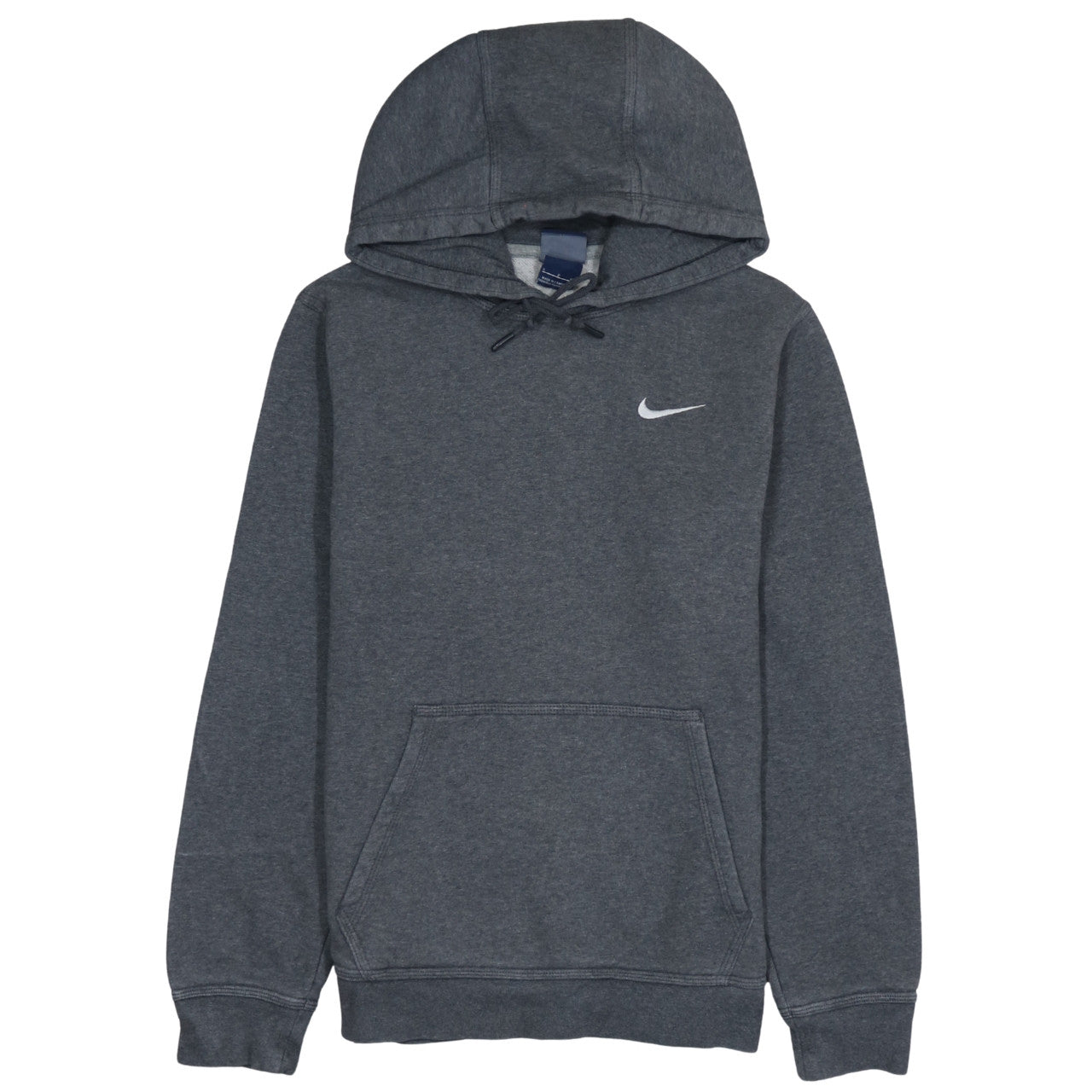 Nike Womens Grey Pullover Hoodie Small Logo Hooded Sweatshirt
