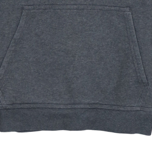 Nike Womens Grey Pullover Hoodie Small Logo Hooded Sweatshirt