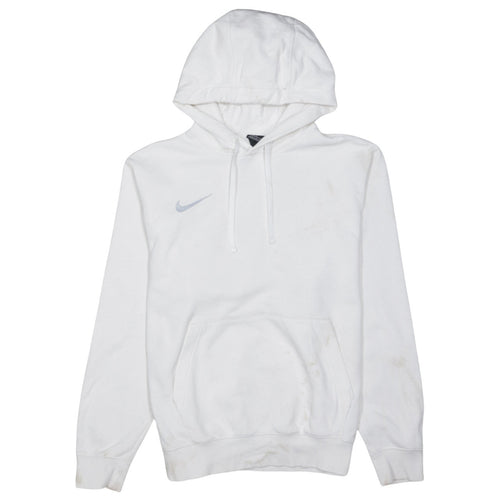 Nike Men's White Pullover Hoodie Size M Embroidered Logo Sportswear