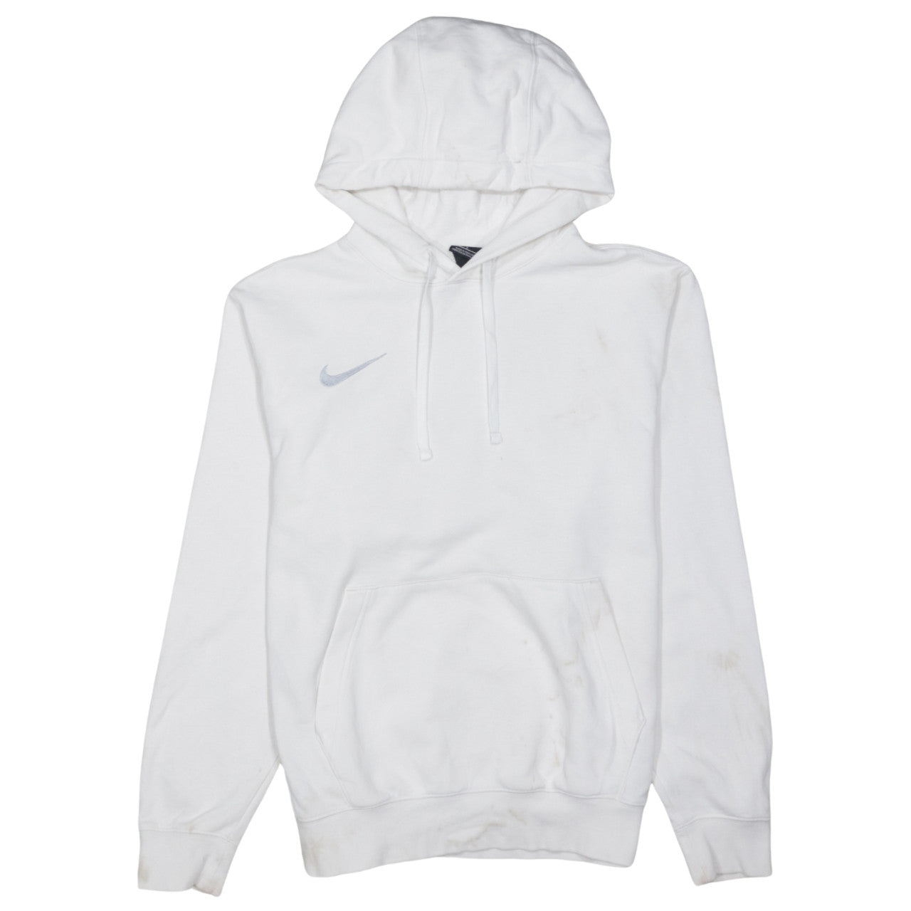Nike Men's White Pullover Hoodie Size M Embroidered Logo Sportswear