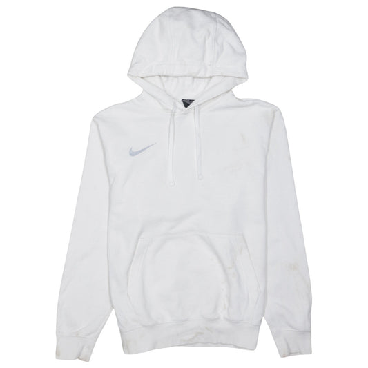Nike Men's White Pullover Hoodie Size M Embroidered Logo Sportswear