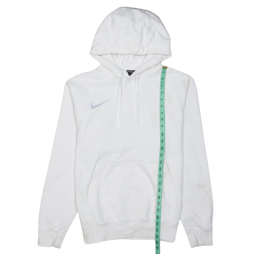 Nike Men's White Pullover Hoodie Size M Embroidered Logo Sportswear