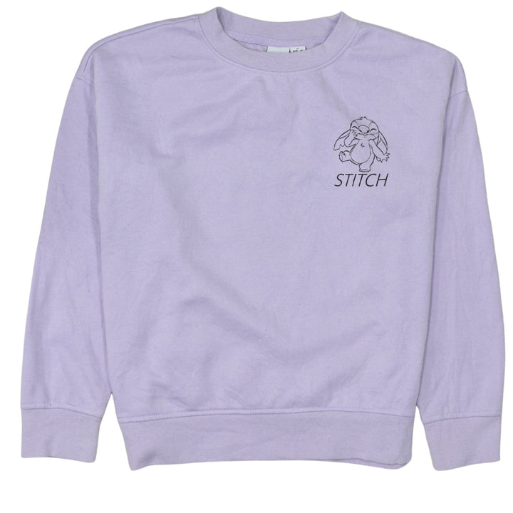 Disney Primark Women Lilac Stitch Sweatshirt XS Pullover Crew Neck