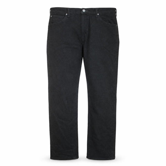 Front view of Lee Men's Black Daren Zip Fly Straight Denim Jeans W38 L32