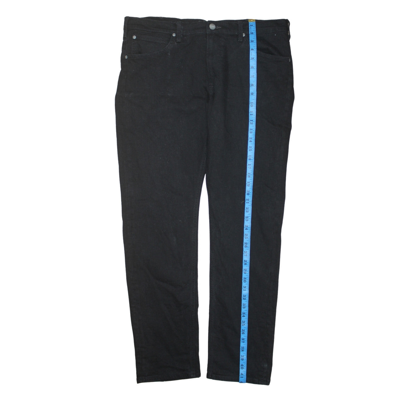 Lee Men's Black Daren Zip Fly Straight Denim Jeans W38 L32