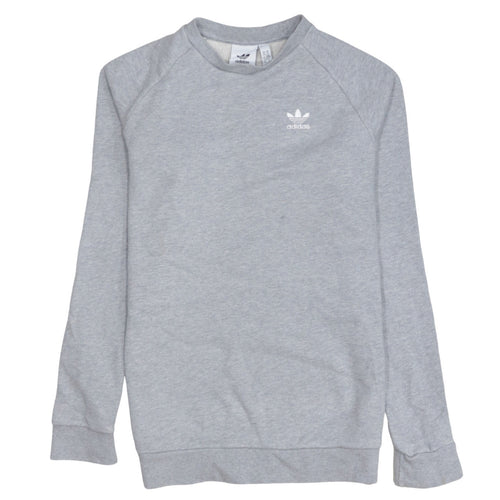 adidas Men's Grey XS Pullover Logo Sweatshirt