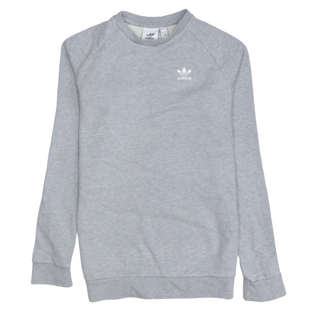 adidas Men's Grey XS Pullover Logo Sweatshirt