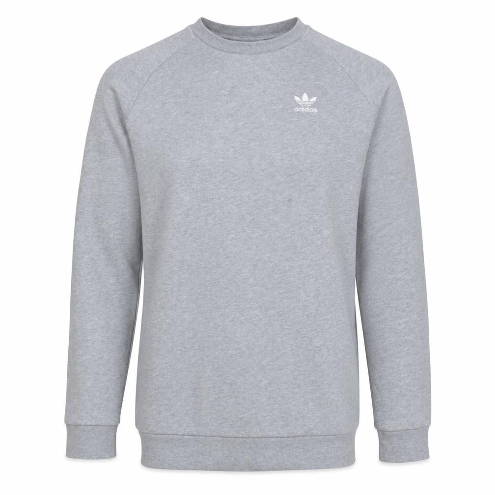 Front view of adidas Men's Grey XS Pullover Logo Sweatshirt
