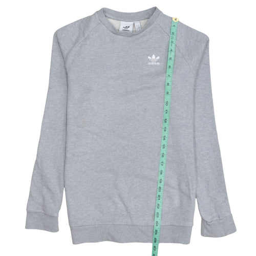 adidas Men's Grey XS Pullover Logo Sweatshirt