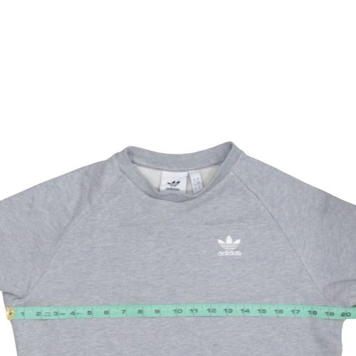 adidas Men's Grey XS Pullover Logo Sweatshirt