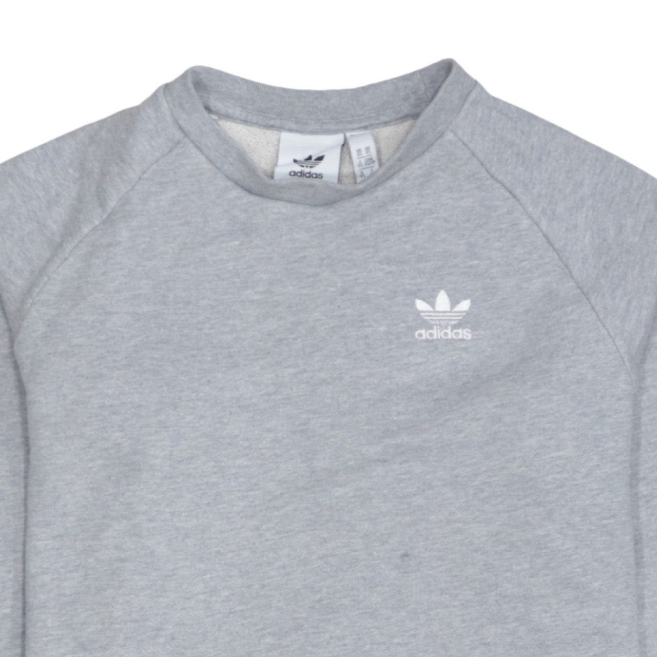 adidas Men's Grey XS Pullover Logo Sweatshirt