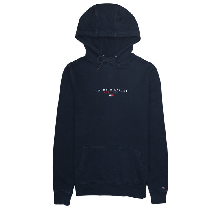 Tommy Hilfiger Men's Blue XS Pullover Hoodie Embroidered Logo
