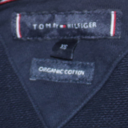Tommy Hilfiger Men's Blue XS Pullover Hoodie Embroidered Logo
