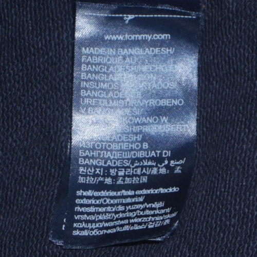 Tommy Hilfiger Men's Blue XS Pullover Hoodie Embroidered Logo