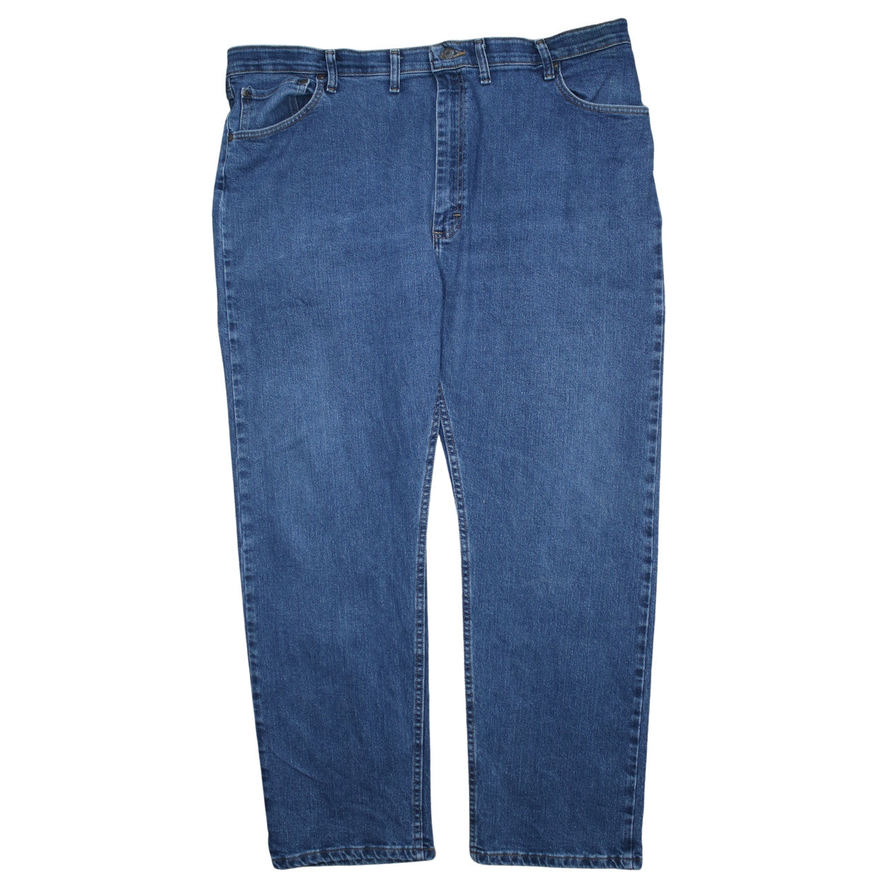 Wrangler Men Blue 44x30 Regular Fit Straight Denim Jeans