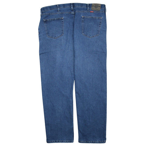 Wrangler Men Blue 44x30 Regular Fit Straight Denim Jeans