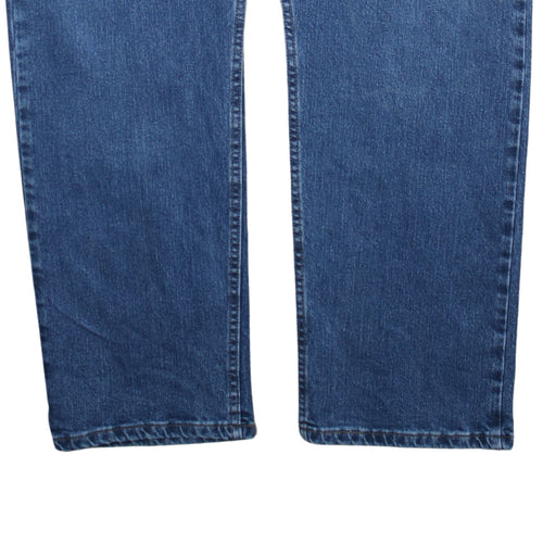 Wrangler Men Blue 44x30 Regular Fit Straight Denim Jeans