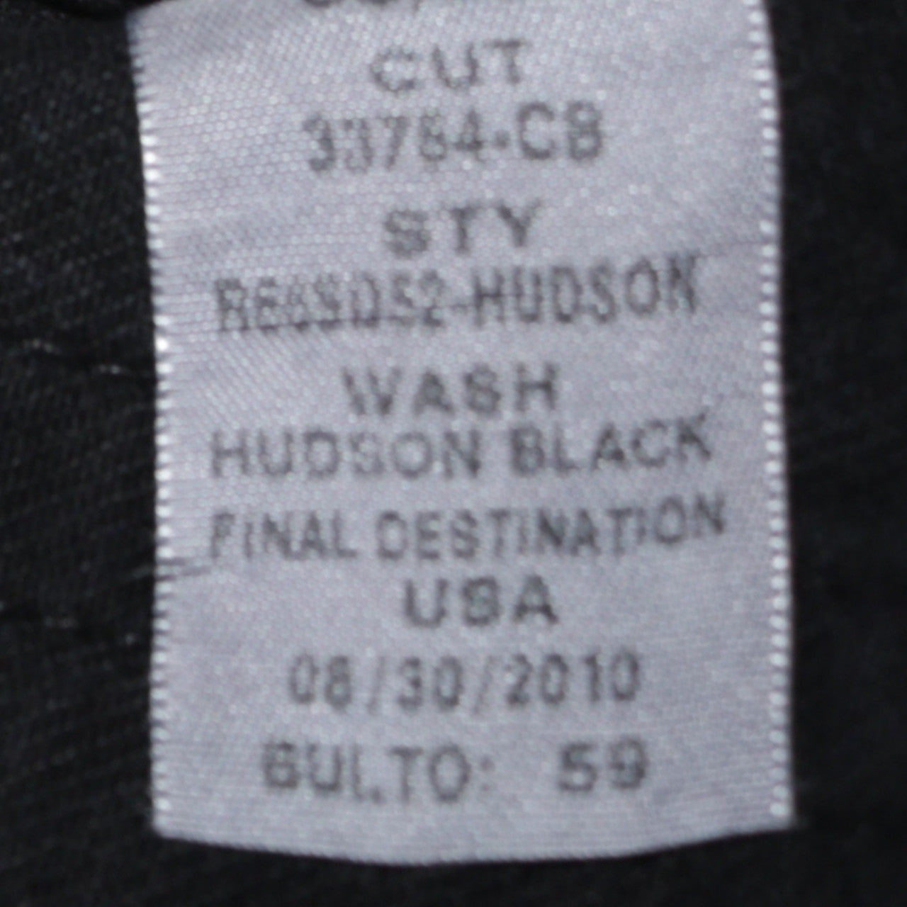 Ralph Lauren Men’s Black Straight Jeans 38x32 Hudson Wash Classic Fit
