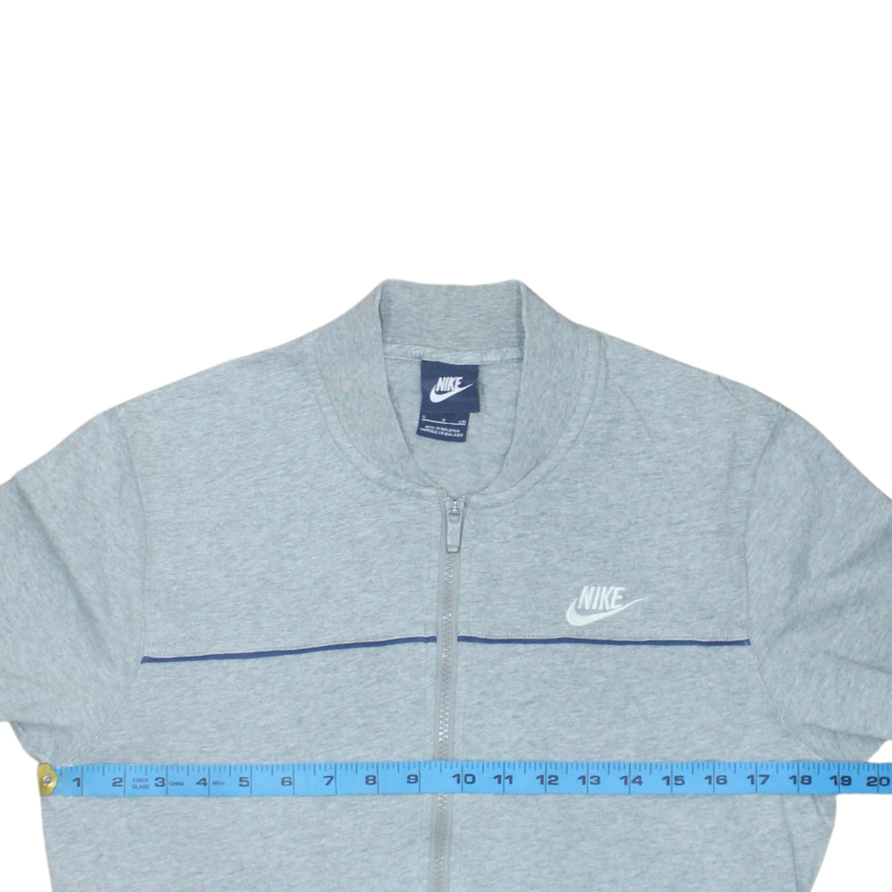 Nike Women Grey Full Zip Sweatshirt Small Cotton Casual