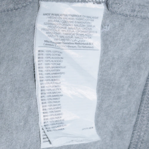 Nike Women Grey Full Zip Sweatshirt Small Cotton Casual