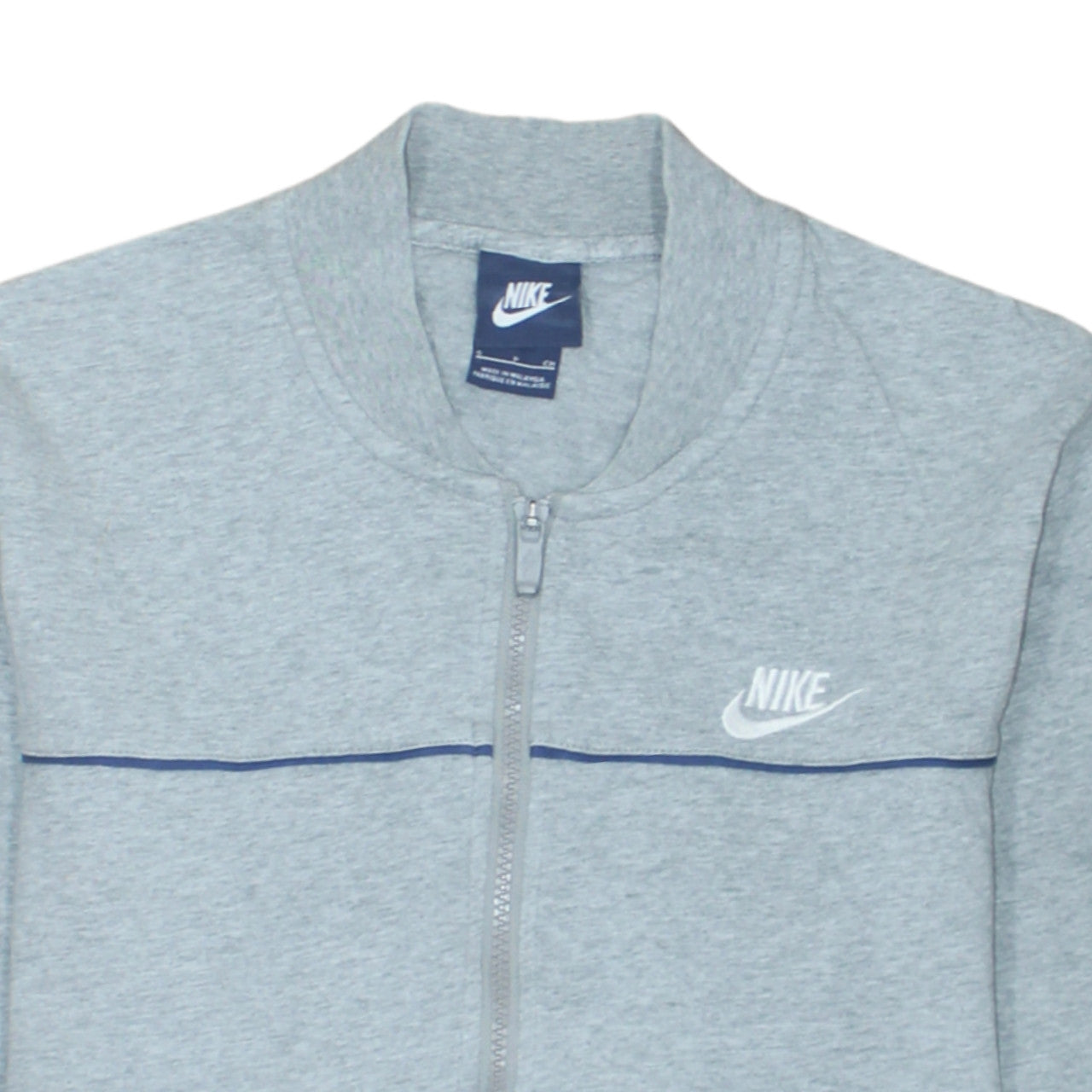 Nike Women Grey Full Zip Sweatshirt Small Cotton Casual