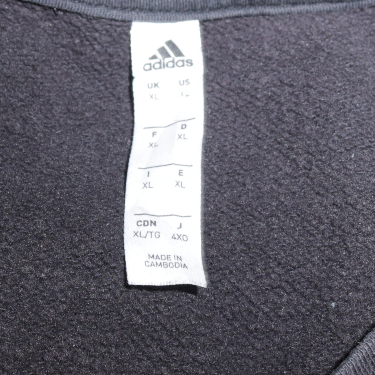 Adidas Men's Black XL Crew Neck Pullover Sweatshirt Sports Style