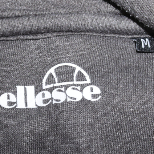 Ellesse Men's Grey Pullover Hoodie Size M Graphic Logo Sportswear
