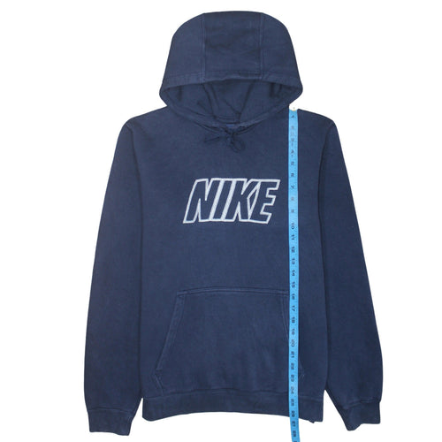 Nike Men's Blue Pullover Hoodie M Logo Fleece Sweatshirt