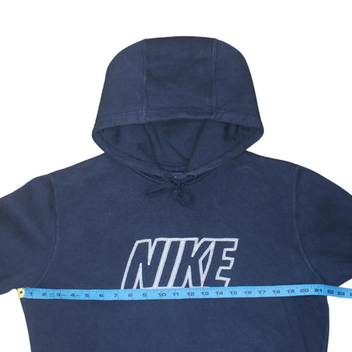 Nike Men's Blue Pullover Hoodie M Logo Fleece Sweatshirt