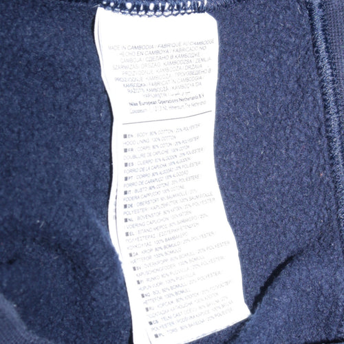 Nike Men's Blue Pullover Hoodie M Logo Fleece Sweatshirt