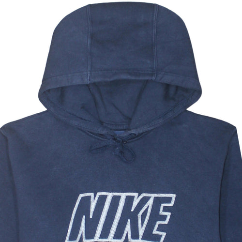 Nike Men's Blue Pullover Hoodie M Logo Fleece Sweatshirt
