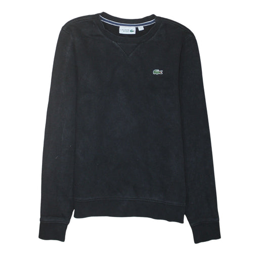Lacoste Sport Womens Black XS Pullover Sweatshirt Cotton Blend
