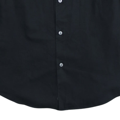 Hugo Boss Men's Black Slim Fit Long Sleeve Easy Iron Shirt Size 38