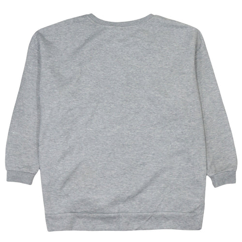Disney Women Grey Mickey Mouse Graphic Pullover Sweatshirt L