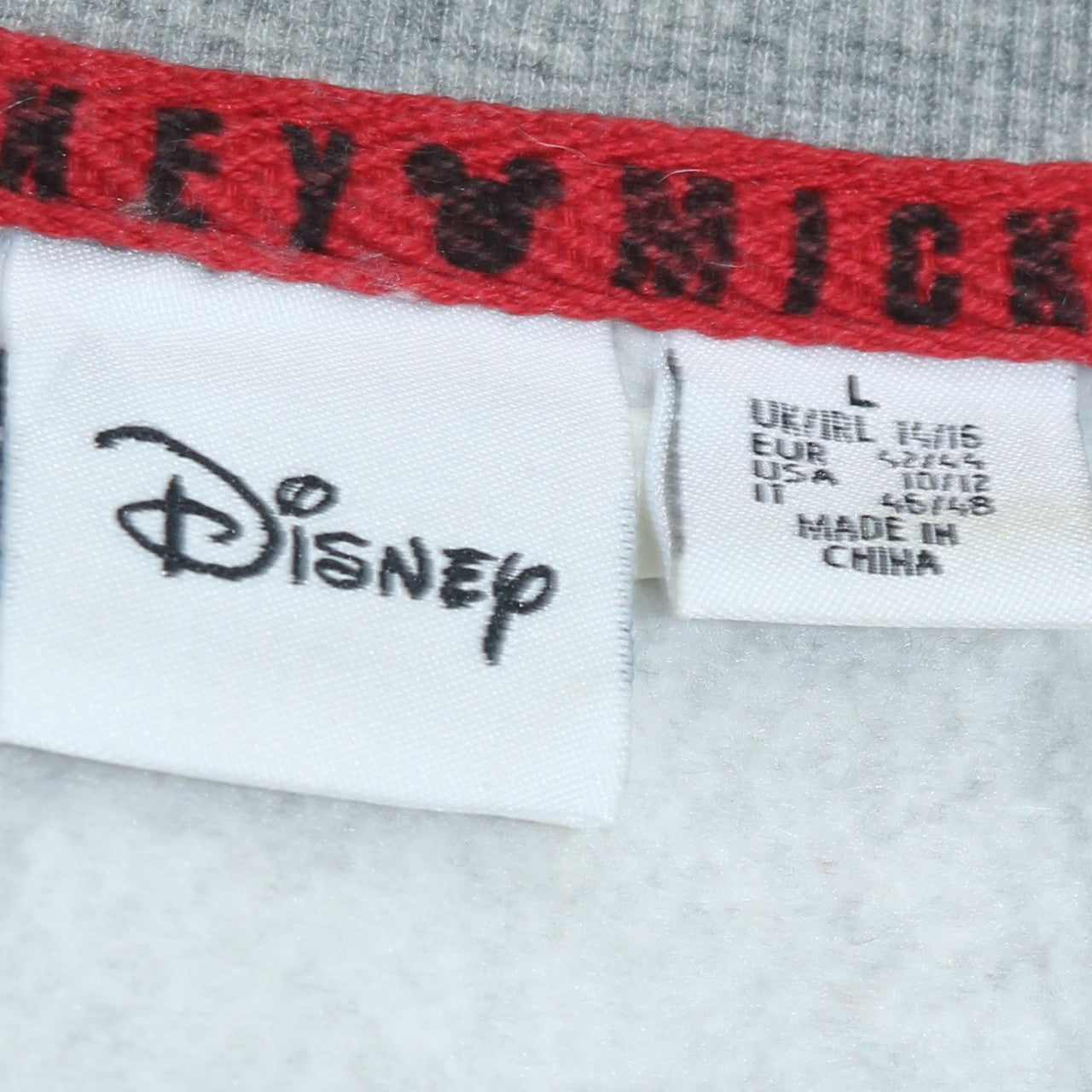 Disney Women Grey Mickey Mouse Graphic Pullover Sweatshirt L