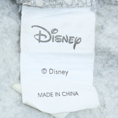 Disney Women Grey Mickey Mouse Graphic Pullover Sweatshirt L