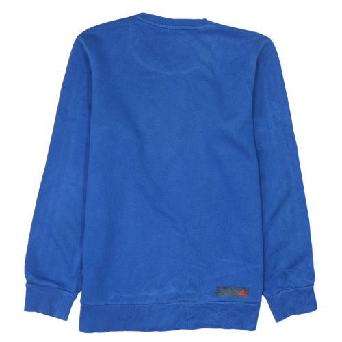 Adidas Men's Blue Pullover Sweatshirt S Crew Neck Logo Sports