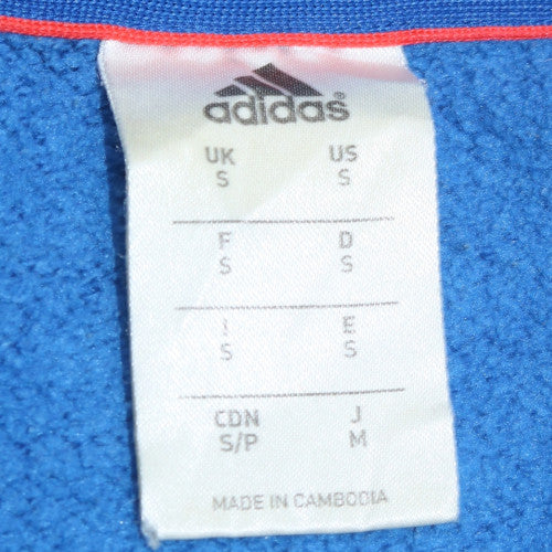 Adidas Men's Blue Pullover Sweatshirt S Crew Neck Logo Sports