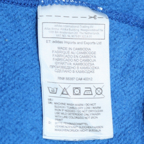 Adidas Men's Blue Pullover Sweatshirt S Crew Neck Logo Sports