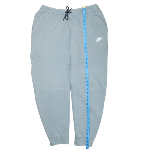 Nike Men's Grey Jogger Sweatpants L Tapered Fit Drawstring Soft Cotton