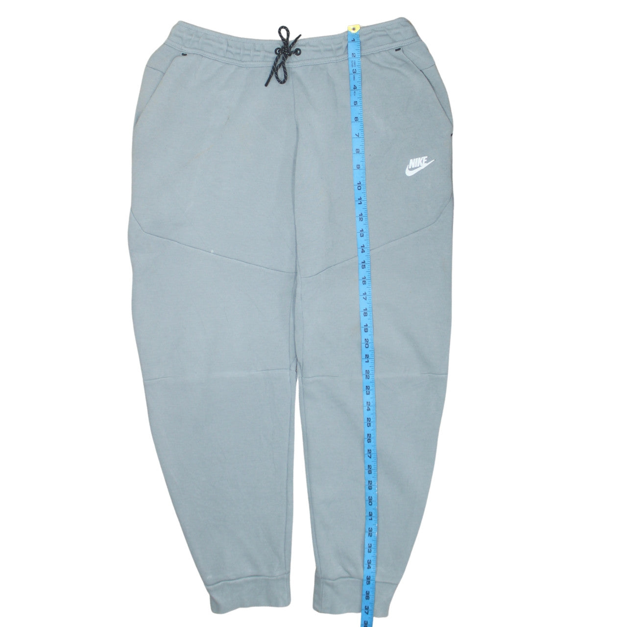 Nike Men's Grey Jogger Sweatpants L Tapered Fit Drawstring Soft Cotton