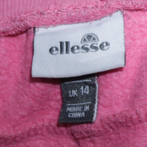 Ellesse Womens Pink Jogger Sweatpants Size 14 Cotton Blend