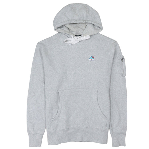 Nike Men's Grey Pullover Hoodie L Embroidered Graphic Cotton